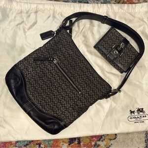 Coach Crossbody Purse with Matching Wallet & Dust Bag
